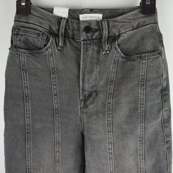 New Good American Seamed Good Classic High Waist Jeans in Black115 size 0/25 - Picture 4 of 15